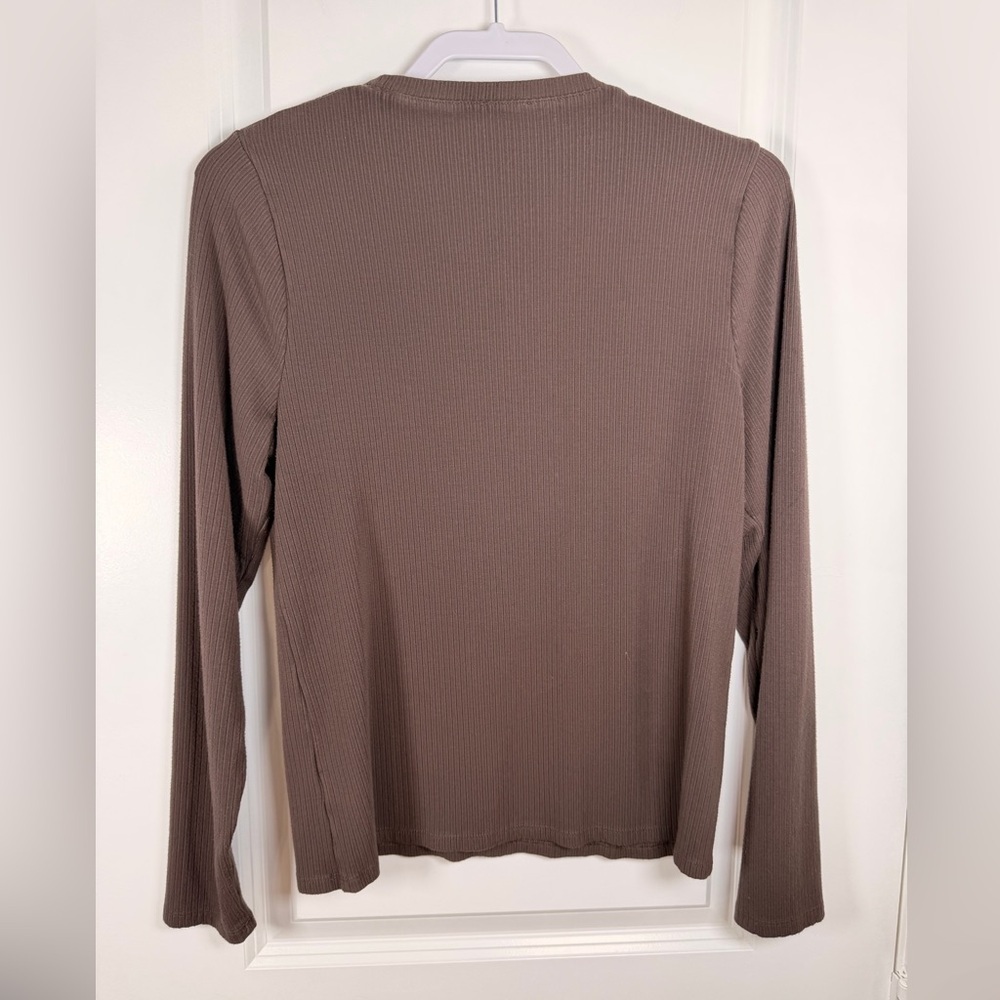 Splendid Chocolate Ribbed Top - Picture 3 of 5